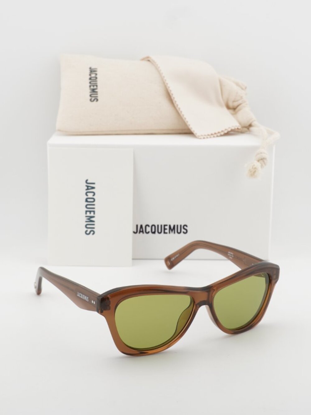 Jacquemus PALMIER JAC/59 C2 Cat Eye Sunglasses - Brown / Green - Picture 8 of 11